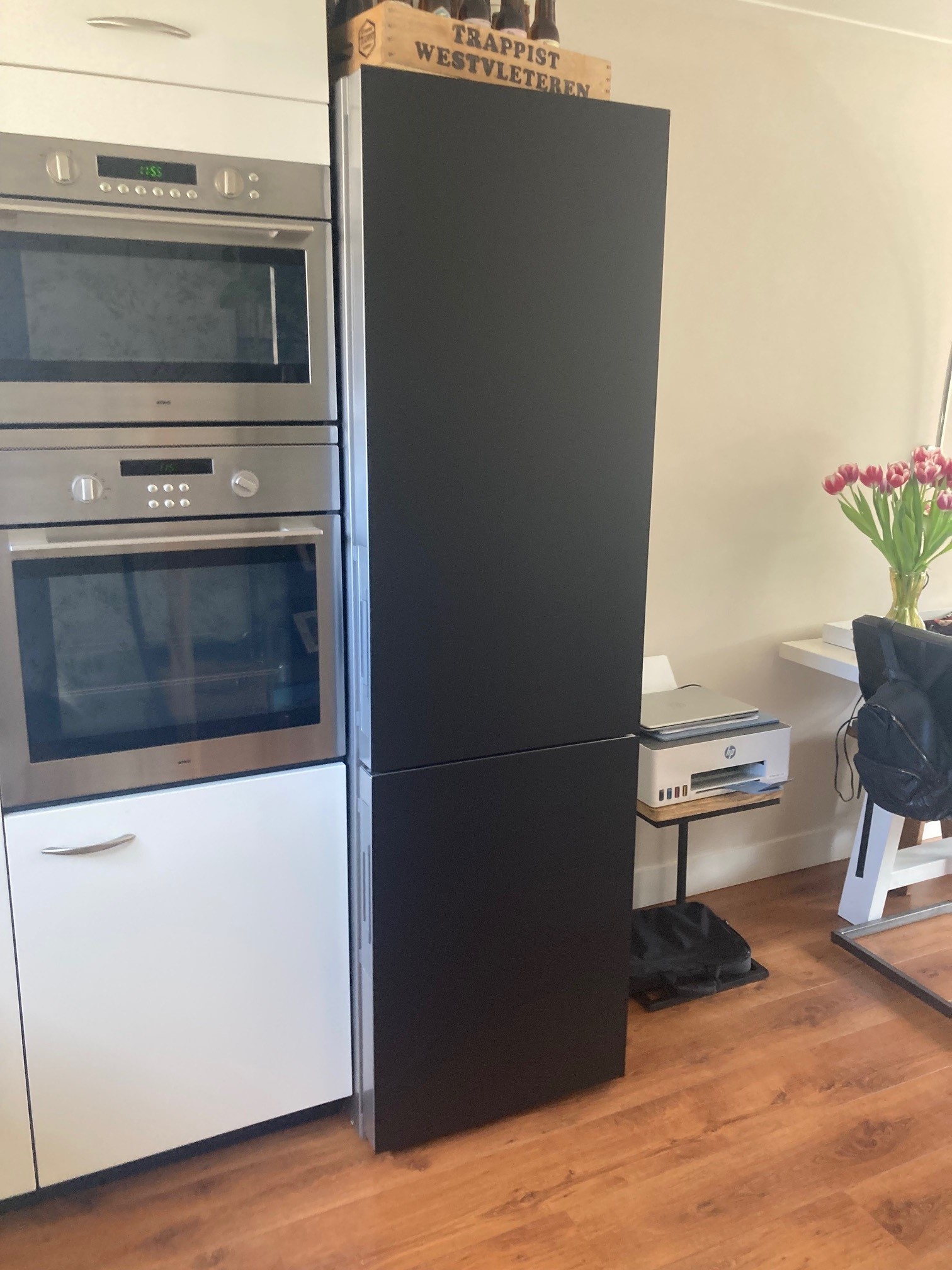 Koelkast wrap mat zwart